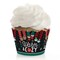 Big Dot of Happiness Christmas Pajamas - Holiday Plaid PJ Party Decorations - Party Cupcake Wrappers - Set of 12